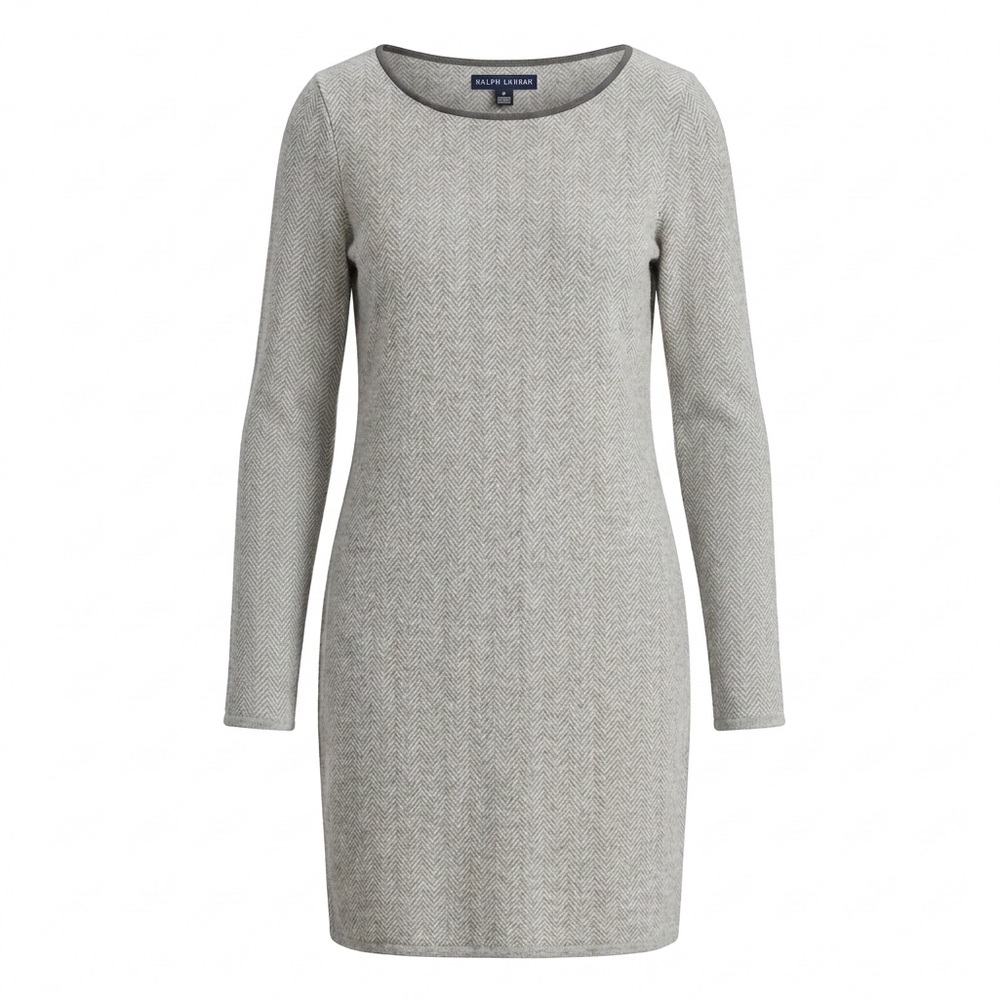 Ralph Lauren Classic Gray Long Sleeve Dress